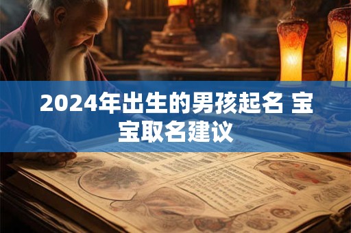 2024年出生的男孩起名 宝宝取名建议