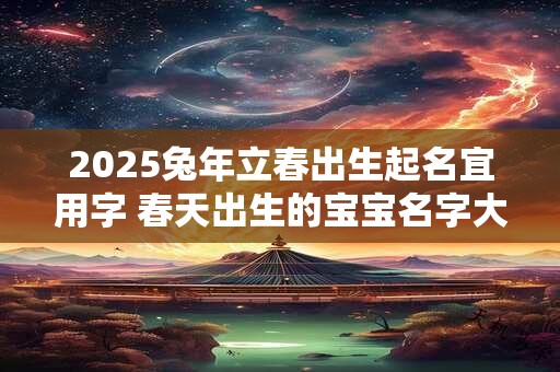 2025兔年立春出生起名宜用字 春天出生的宝宝名字大全