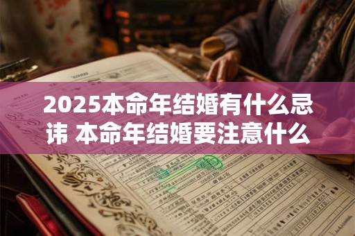 2025本命年结婚有什么忌讳 本命年结婚要注意什么
