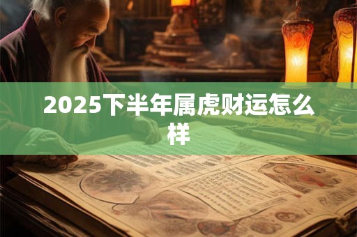 2025下半年属虎财运怎么样