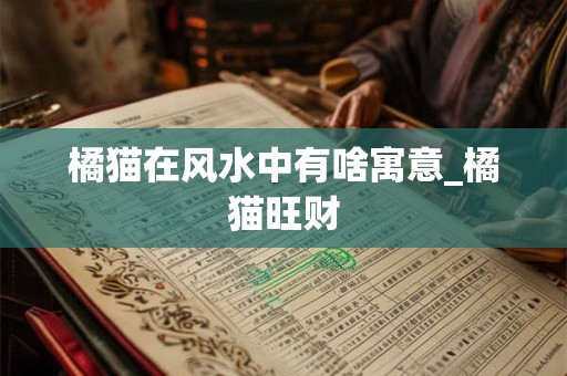 橘猫在风水中有啥寓意_橘猫旺财