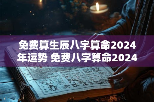 免费算生辰八字算命2024年运势 免费八字算命2024年个人运势