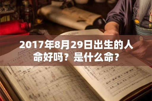 2017年8月29日出生的人命好吗？是什么命？