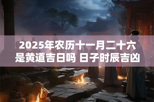 2025年农历十一月二十六是黄道吉日吗 日子时辰吉凶