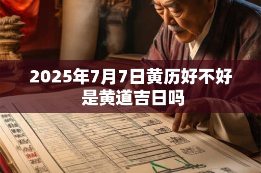 2025年7月7日黄历好不好 是黄道吉日吗