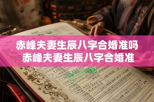 赤峰夫妻生辰八字合婚准吗 赤峰夫妻生辰八字合婚准吗多少岁