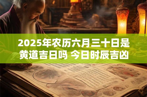 2025年农历六月三十日是黄道吉日吗 今日时辰吉凶