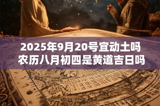 2025年9月20号宜动土吗 农历八月初四是黄道吉日吗