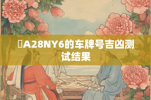 魯A28NY6的车牌号吉凶测试结果