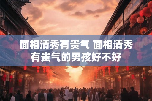 面相清秀有贵气 面相清秀有贵气的男孩好不好