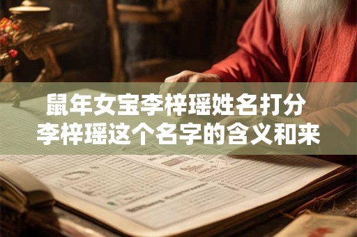 鼠年女宝李梓瑶姓名打分 李梓瑶这个名字的含义和来历是什么