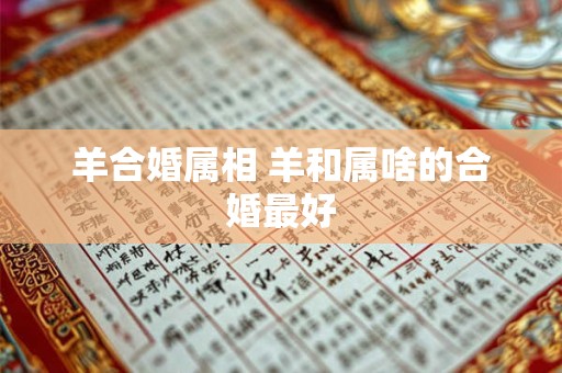 羊合婚属相 羊和属啥的合婚最好