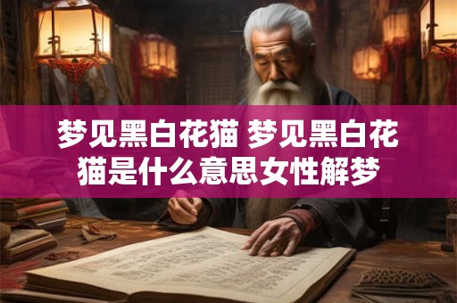 梦见黑白花猫 梦见黑白花猫是什么意思女性解梦
