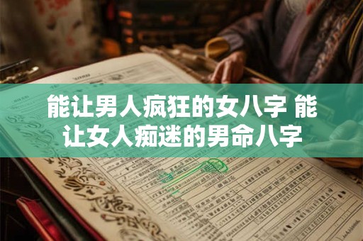 能让男人疯狂的女八字 能让女人痴迷的男命八字