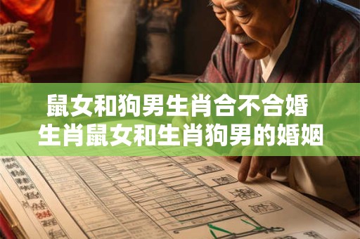 鼠女和狗男生肖合不合婚 生肖鼠女和生肖狗男的婚姻怎么样