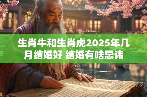 生肖牛和生肖虎2025年几月结婚好 结婚有啥忌讳