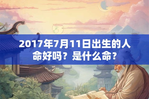 2017年7月11日出生的人命好吗？是什么命？