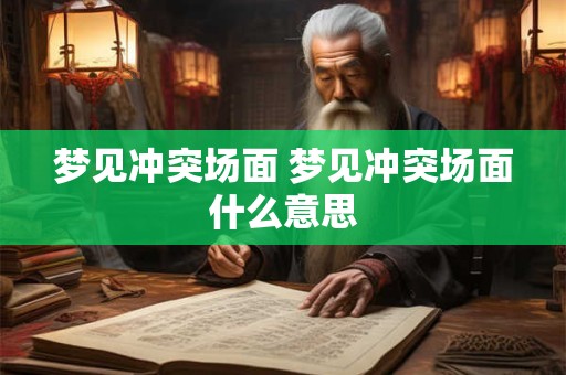 梦见冲突场面 梦见冲突场面什么意思