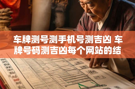 车牌测号测手机号测吉凶 车牌号码测吉凶每个网站的结果都不一样