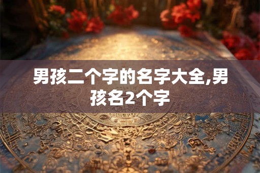 男孩二个字的名字大全,男孩名2个字