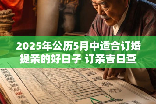 2025年公历5月中适合订婚提亲的好日子 订亲吉日查询