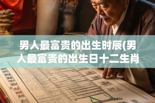 男人最富贵的出生时辰(男人最富贵的出生日十二生肖)