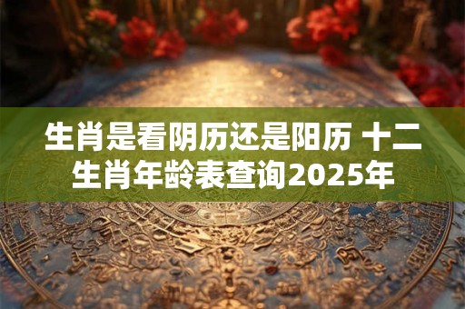 生肖是看阴历还是阳历 十二生肖年龄表查询2025年