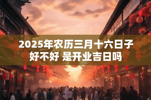 2025年农历三月十六日子好不好 是开业吉日吗