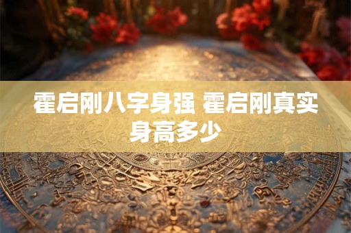 霍启刚八字身强 霍启刚真实身高多少