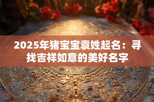 2025年猪宝宝袁姓起名：寻找吉祥如意的美好名字