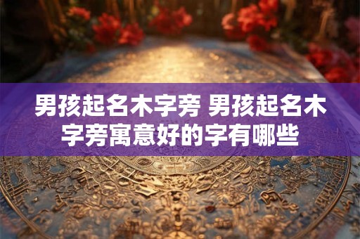 男孩起名木字旁 男孩起名木字旁寓意好的字有哪些