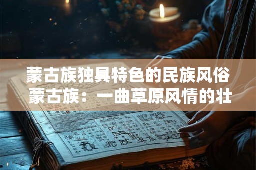 蒙古族独具特色的民族风俗 蒙古族:一曲草原风情的壮丽史诗 蒙古族独具特色的民族风俗 蒙古族:一曲草原风情的壮丽史诗
