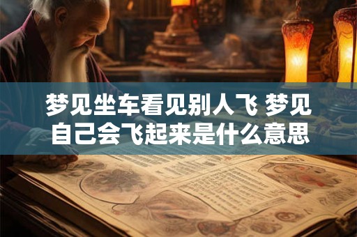 梦见坐车看见别人飞 梦见自己会飞起来是什么意思