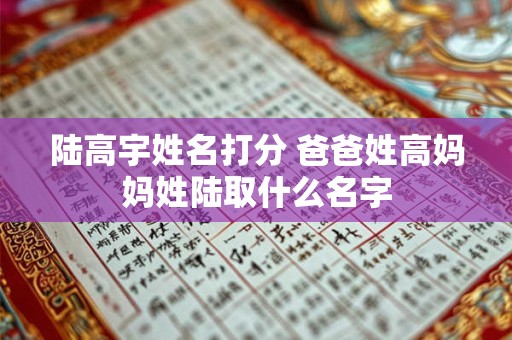 陆高宇姓名打分 爸爸姓高妈妈姓陆取什么名字