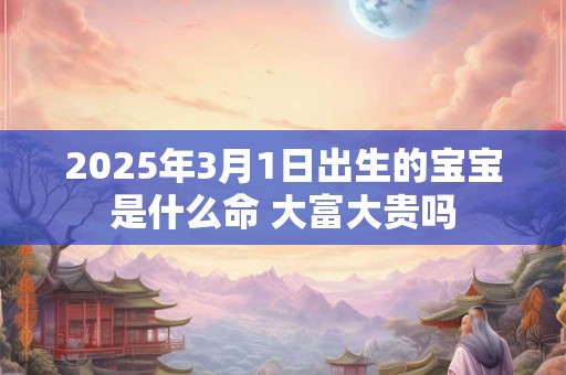2025年3月1日出生的宝宝是什么命 大富大贵吗