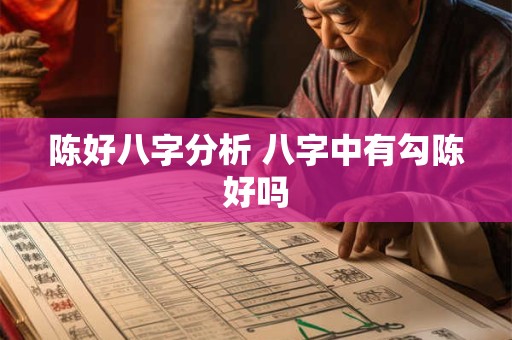 陈好八字分析 八字中有勾陈好吗