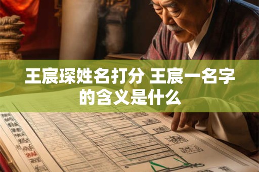 王宸琛姓名打分 王宸一名字的含义是什么