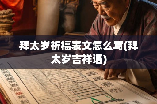 拜太岁祈福表文怎么写(拜太岁吉祥语)