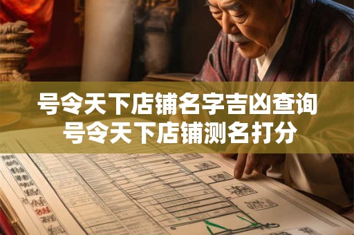 号令天下店铺名字吉凶查询 号令天下店铺测名打分