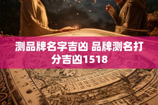 测品牌名字吉凶 品牌测名打分吉凶1518