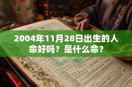 2004年11月28日出生的人命好吗？是什么命？