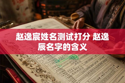 详细阅读:赵逸宸姓名测试打分 赵逸辰名字的含义 赵逸宸姓名测试打分 赵逸辰名字的含义