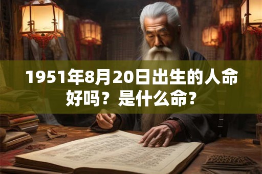 1951年8月20日出生的人命好吗？是什么命？