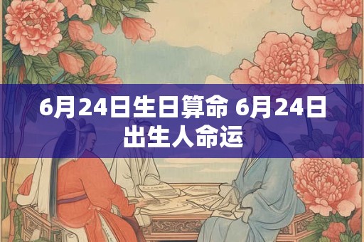 6月24日生日算命 6月24日出生人命运