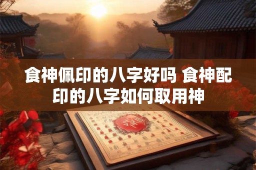 食神佩印的八字好吗 食神配印的八字如何取用神