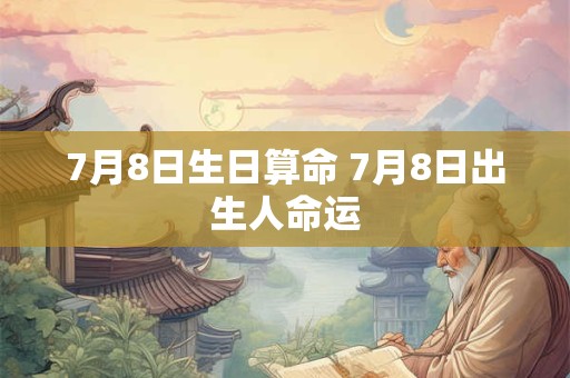 7月8日生日算命 7月8日出生人命运