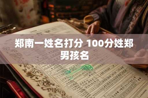 郑南一姓名打分 100分姓郑男孩名