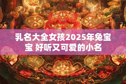 乳名大全女孩2025年兔宝宝 好听又可爱的小名