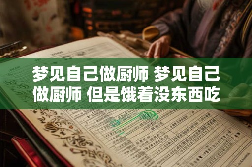 梦见自己做厨师 梦见自己做厨师 但是饿着没东西吃