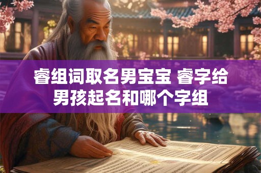 睿组词取名男宝宝 睿字给男孩起名和哪个字组